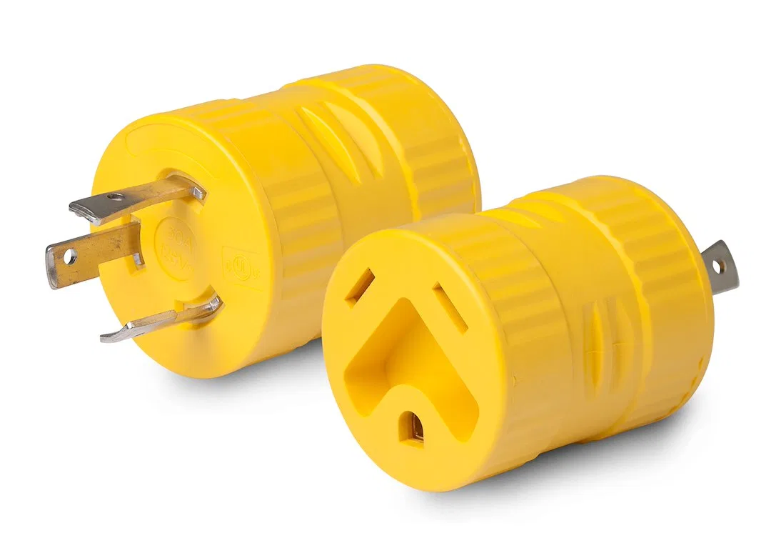 125A – MARINCO Power Cord Adapter, For Connecting RV Power Inlet To Generator Power Source 30 Amp Male To 30 Amp Fema...